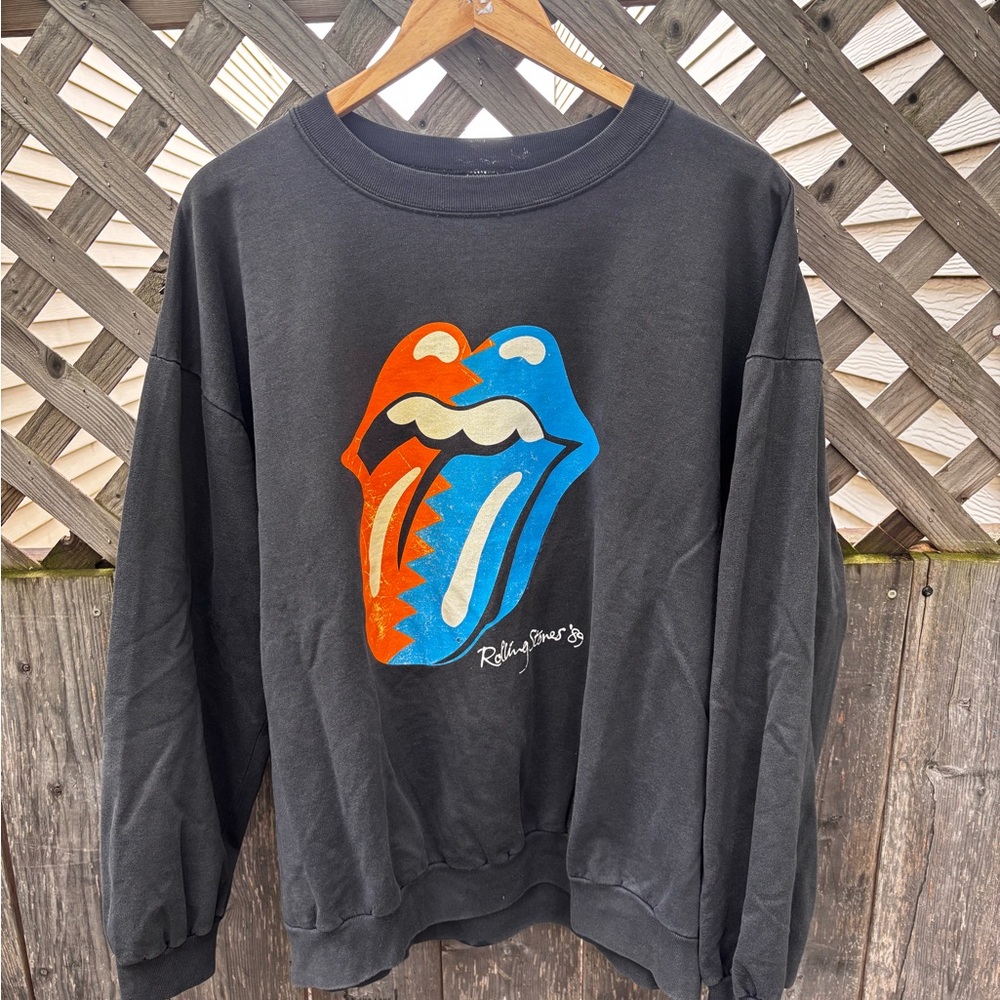 Vintage 89 Rolling Stones faded sweatshirt